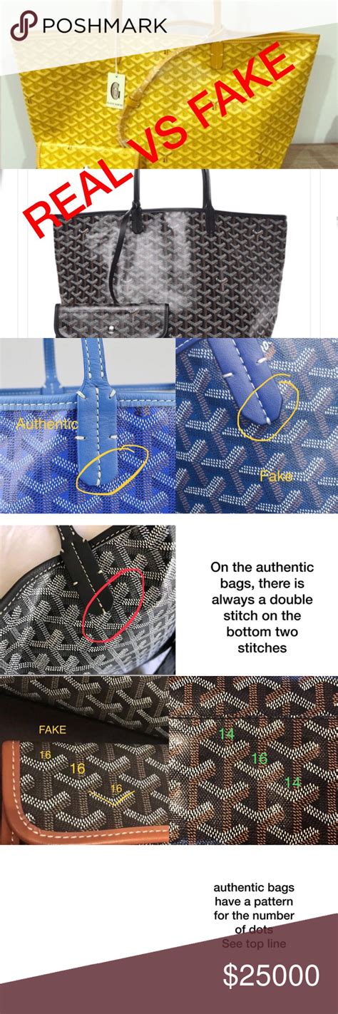 goyard tote bag fake|genuine goyard bag.